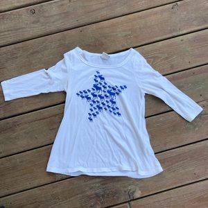 blue star moose pattern shirt